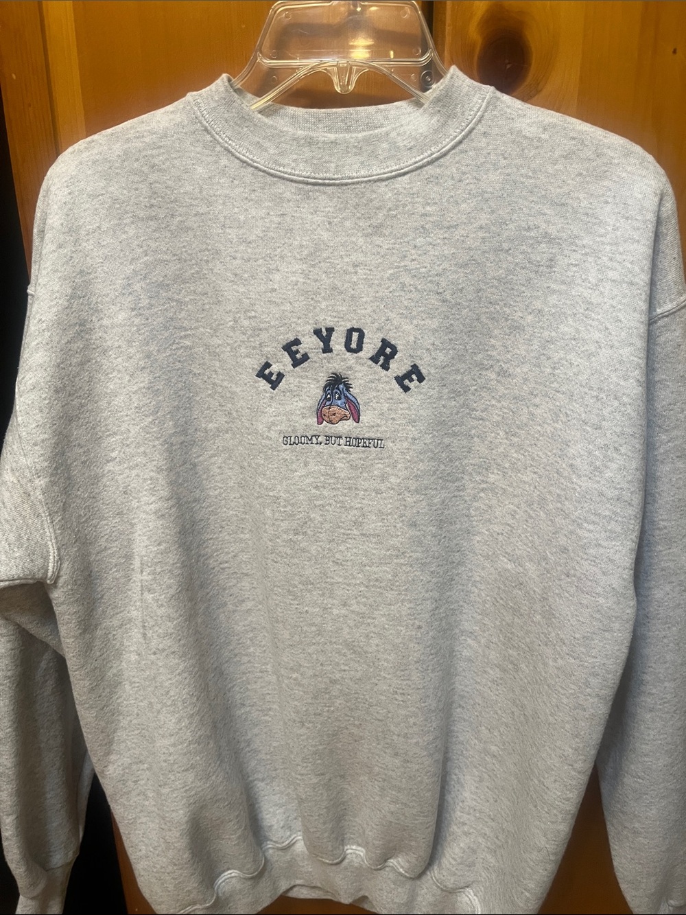 Tultex Eeyore Graphic Crewneck Sweatshirt - Light Gray